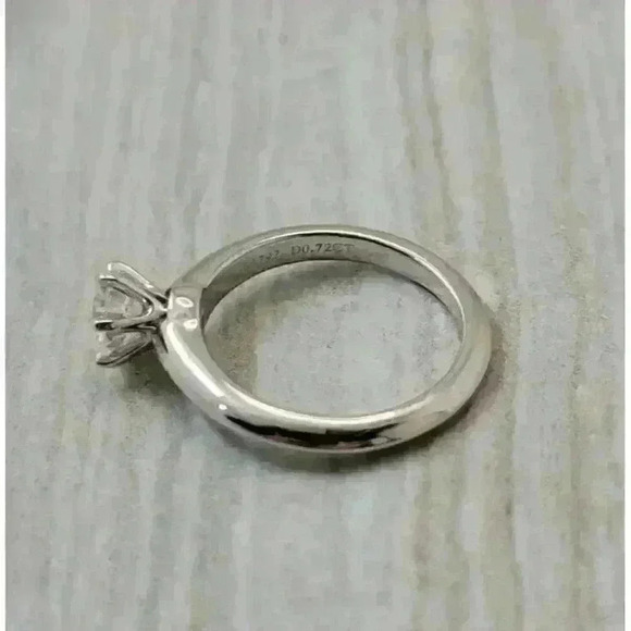 Tiffany & Co Platinum .72ct Round Brilliant Diamond Engagement Ring G-VS2 GIA - Picture 7 of 9